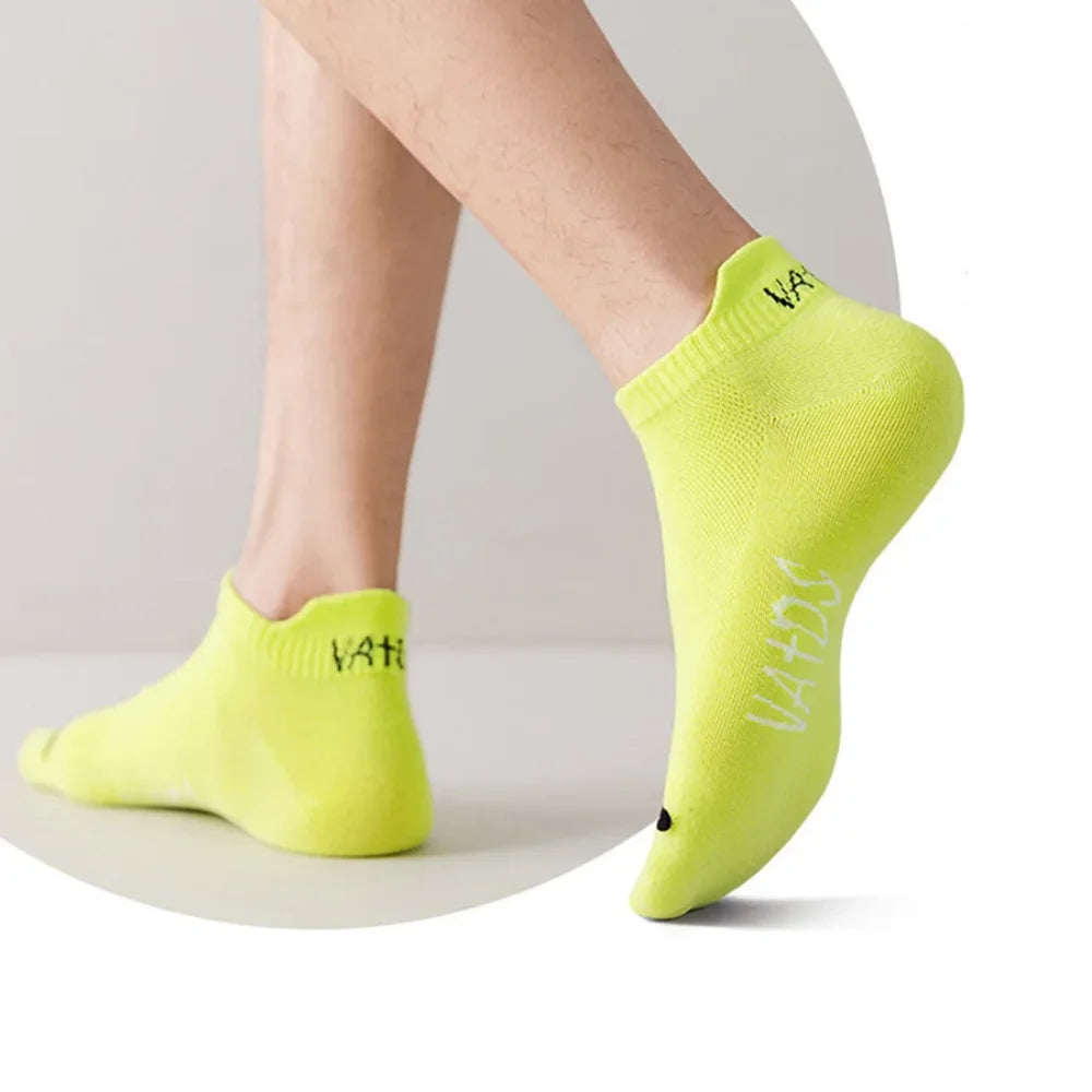 5 Pairs New Summer Cotton Men's Socks Short Thin Casual Mesh Breathable Boat Socks Fashion Comfortable Street Style Sockke Gift