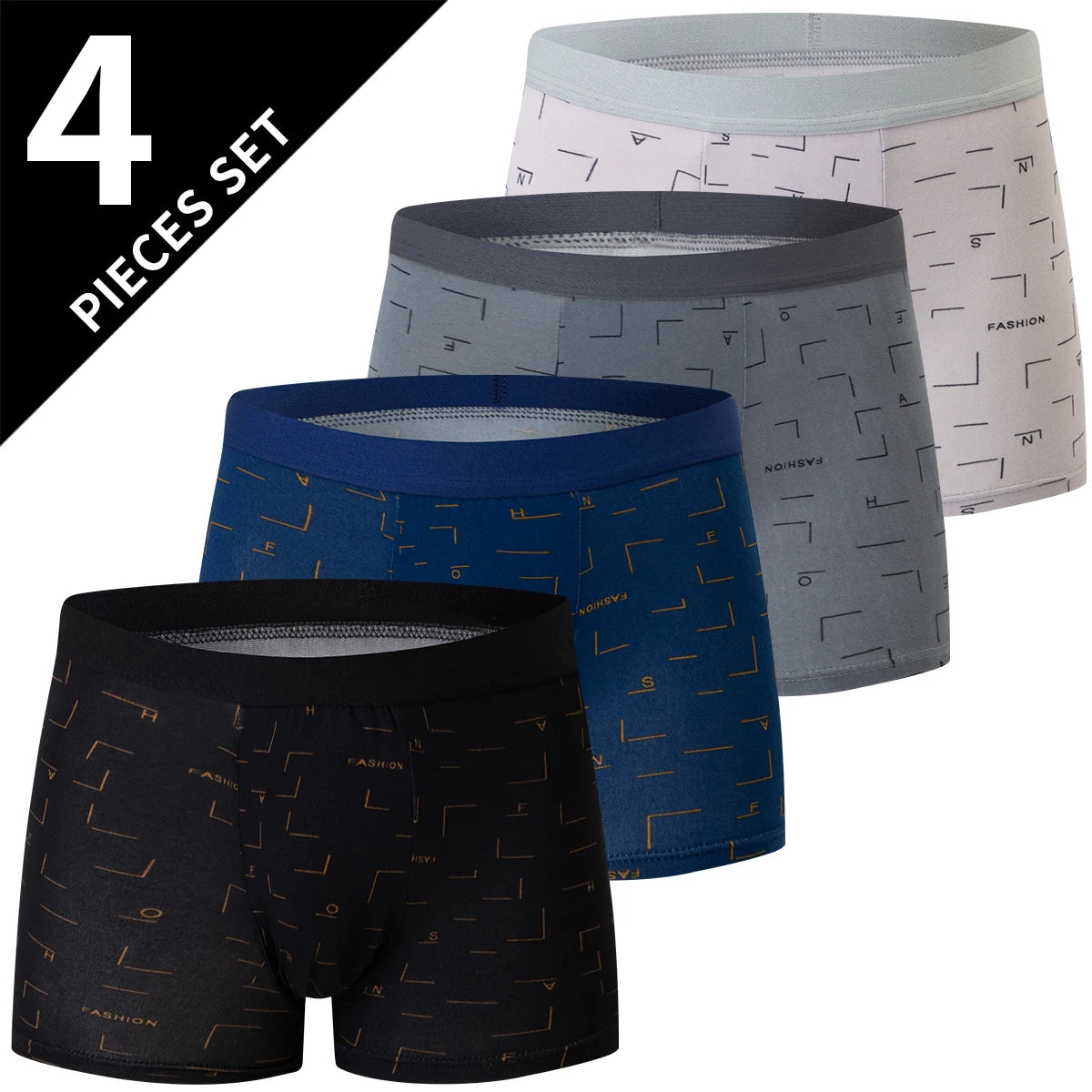 4 Pack Boxer Underwear / Swimming Trunks