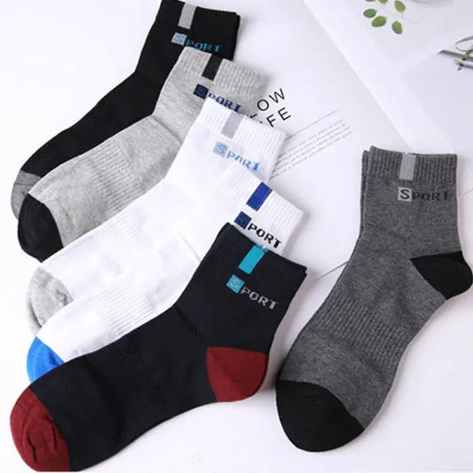 10/5/3pairs Breathable Con Sports Stockings Men Bamboo Fiber Autumn and Winter Men Socks Sweat Absorption Deodorant Business Sox