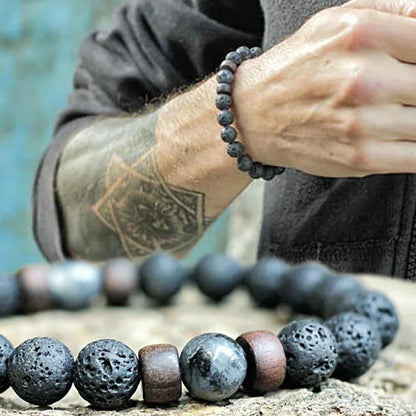 8mm Volcanic Stone Bracelet for Men