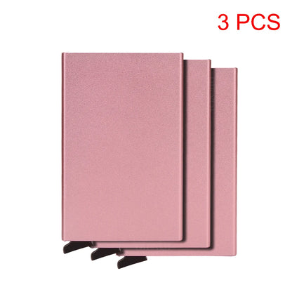 Rfid Credit Card Holder Metal Thin Slim Smart Wallet Men Women Wallets Pop Up Minimalist Small Black Purse Mini Walets for Men