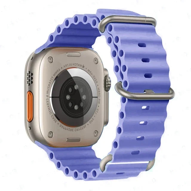 Ocean strap For Apple Watch Ultra 2 Band 49mm 10 9 8 7 45mm 41mm Silicone Bracelet Wristband iWatch 6 5 4 3 SE 44mm 40 42mm band
