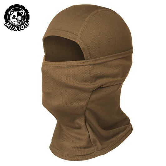 MusionTactical Balaclava Full Face Mask Quick-dryHiking Cycling Camping Hunting AirsoftHood Cap Bike Head Cover Summer Men Women