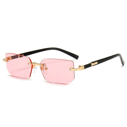 Rimless Rectangle Sunglasses For Male