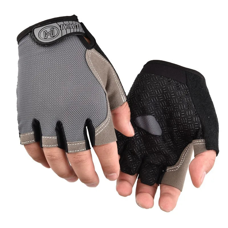Half-finger Fitness Gloves Unisex Silicone Non-slip Sports Glove Outdoor Cycling Gloves Fitness Training Camping Equipment