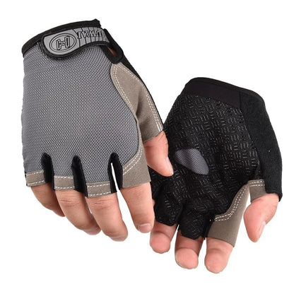 Half-finger Fitness Gloves Unisex Silicone Non-slip Sports Glove Outdoor Cycling Gloves Fitness Training Camping Equipment