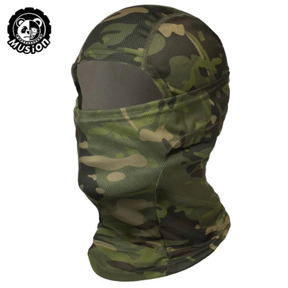MusionTactical Balaclava Full Face Mask Quick-dryHiking Cycling Camping Hunting AirsoftHood Cap Bike Head Cover Summer Men Women