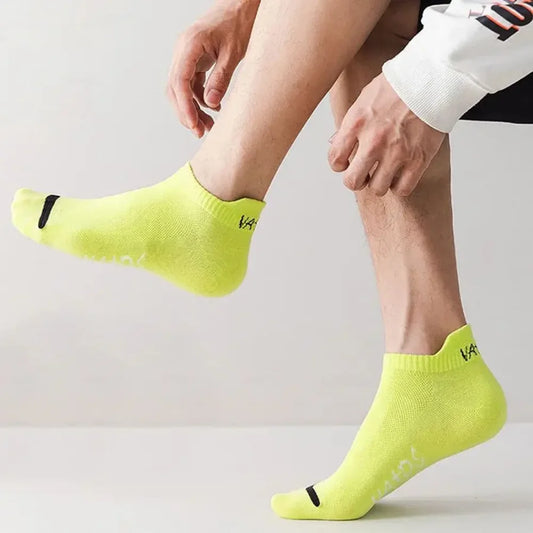 5 Pairs New Summer Cotton Men's Socks Short Thin Casual Mesh Breathable Boat Socks Fashion Comfortable Street Style Sockke Gift