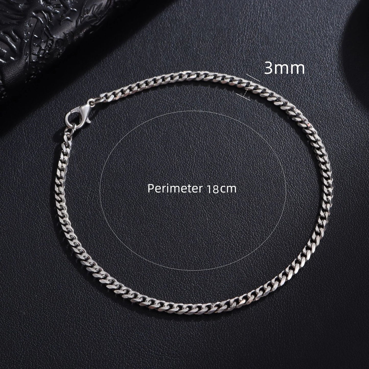 Trendy Chain Bracelet Stainless Steel 3/5/7/9mm Width For Men