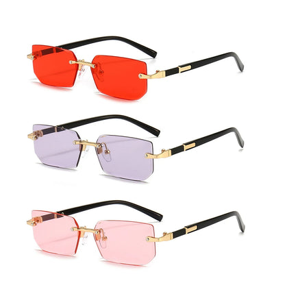 Rimless Rectangle Sunglasses For Male