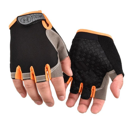 Half-finger Fitness Gloves Unisex Silicone Non-slip Sports Glove Outdoor Cycling Gloves Fitness Training Camping Equipment