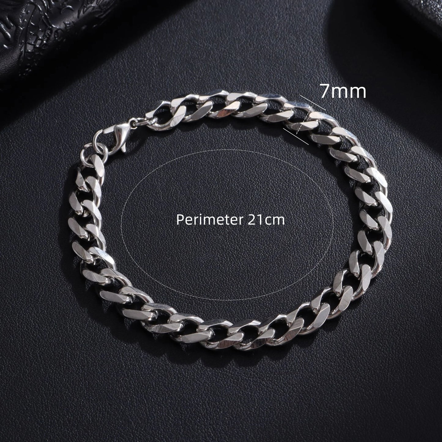 Trendy Chain Bracelet Stainless Steel 3/5/7/9mm Width For Men