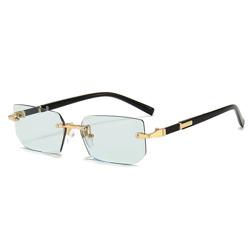 Rimless Rectangle Sunglasses For Male