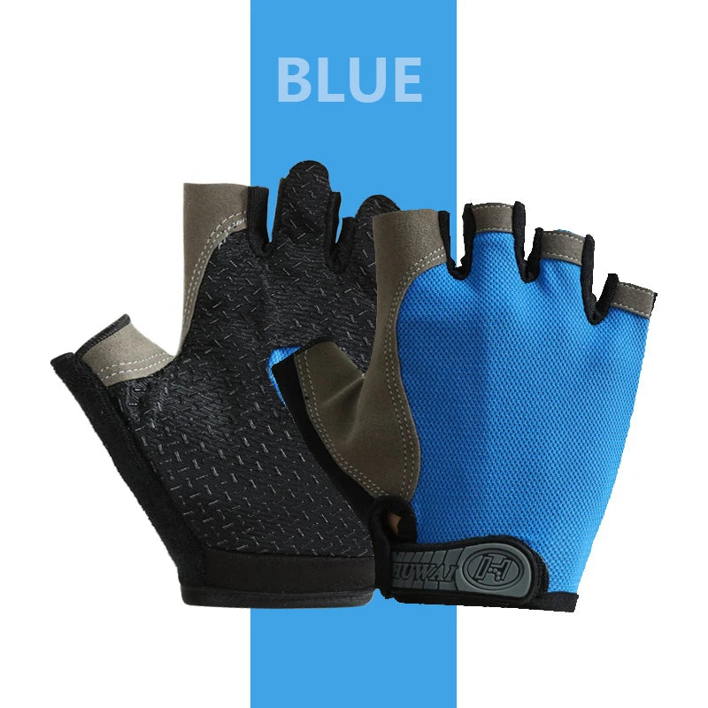 Half-finger Fitness Gloves Unisex Silicone Non-slip Sports Glove Outdoor Cycling Gloves Fitness Training Camping Equipment