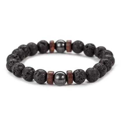 8mm Volcanic Stone Bracelet for Men