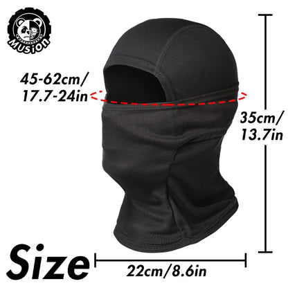 MusionTactical Balaclava Full Face Mask Quick-dryHiking Cycling Camping Hunting AirsoftHood Cap Bike Head Cover Summer Men Women