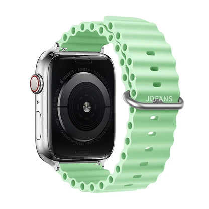 Ocean strap For Apple Watch Ultra 2 Band 49mm 10 9 8 7 45mm 41mm Silicone Bracelet Wristband iWatch 6 5 4 3 SE 44mm 40 42mm band