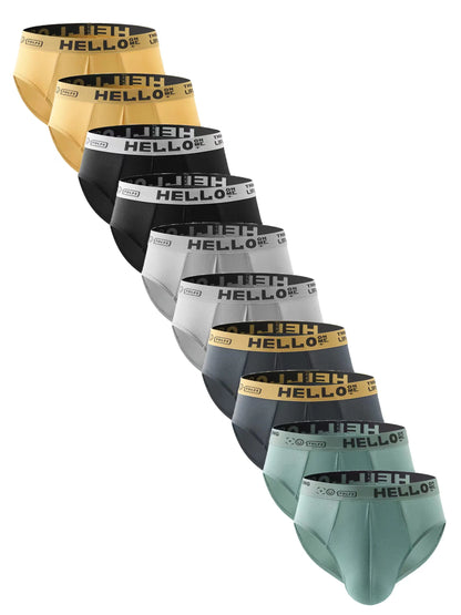 10Pcs Men's Boxer And Briefs Fashion Underwear High Stretch Boxer And briefs Shorts Breathable Soft Men's Shorts Comfortable