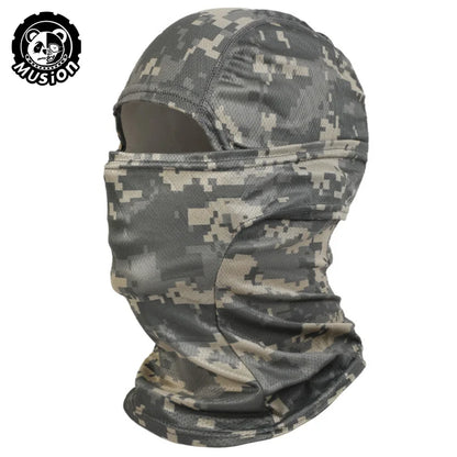 MusionTactical Balaclava Full Face Mask Quick-dryHiking Cycling Camping Hunting AirsoftHood Cap Bike Head Cover Summer Men Women