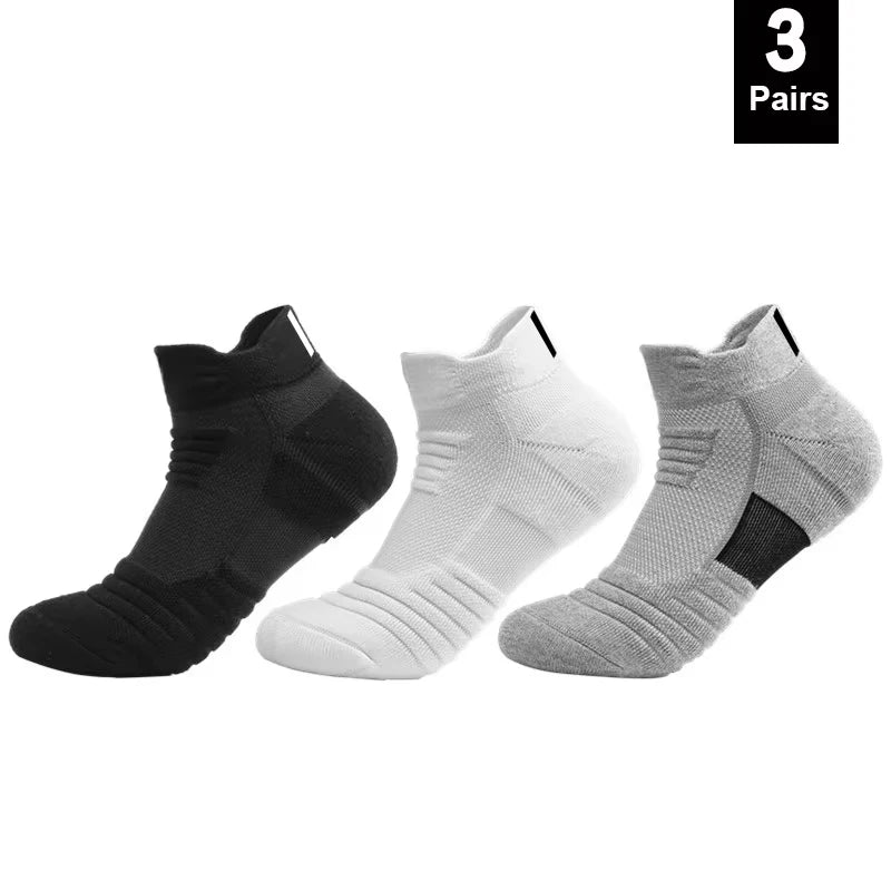 1/3 Pairs Anti-slip Football Socks Men Cotton Sock Short Long Tube Soccer Basketball Sport Socks Breathable Deodorous Sock 39-45