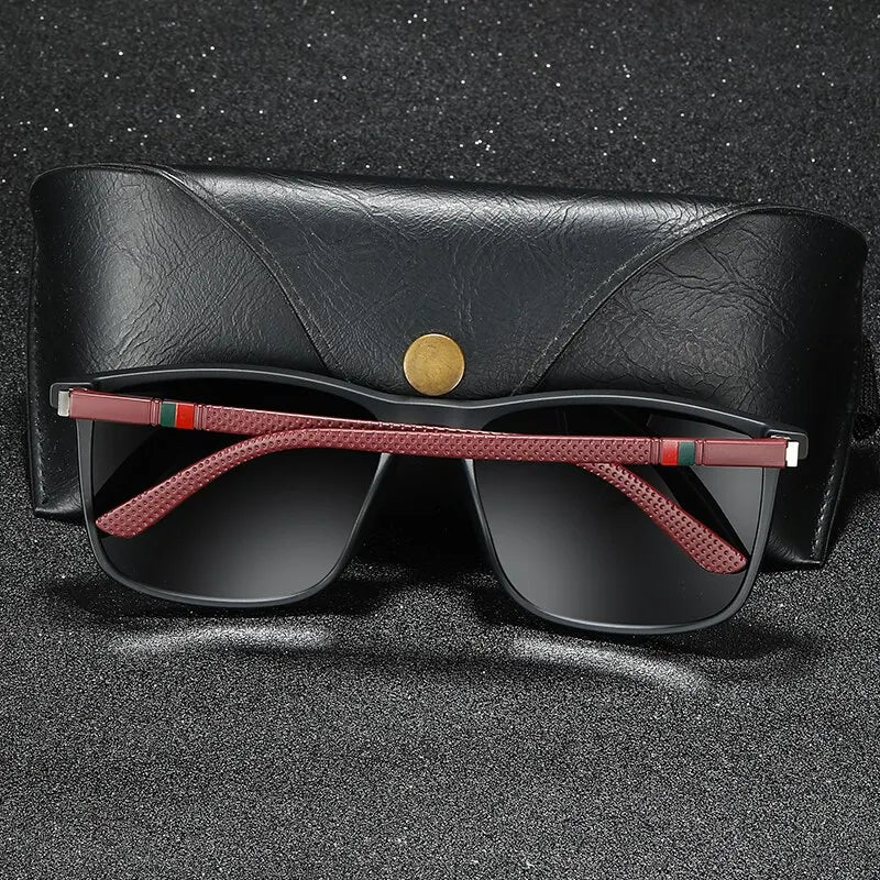 TR90 Eyewear UV400 Luxury Vintage Square Polarized Sunglasses