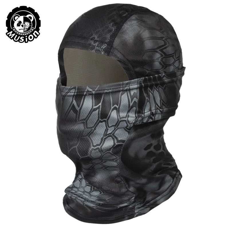MusionTactical Balaclava Full Face Mask Quick-dryHiking Cycling Camping Hunting AirsoftHood Cap Bike Head Cover Summer Men Women