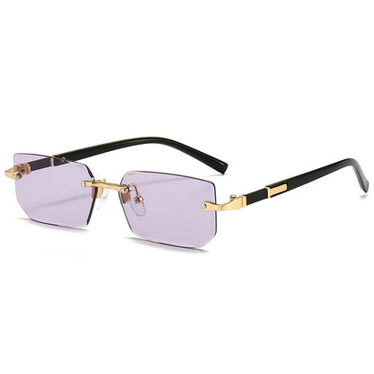 Rimless Rectangle Sunglasses For Male