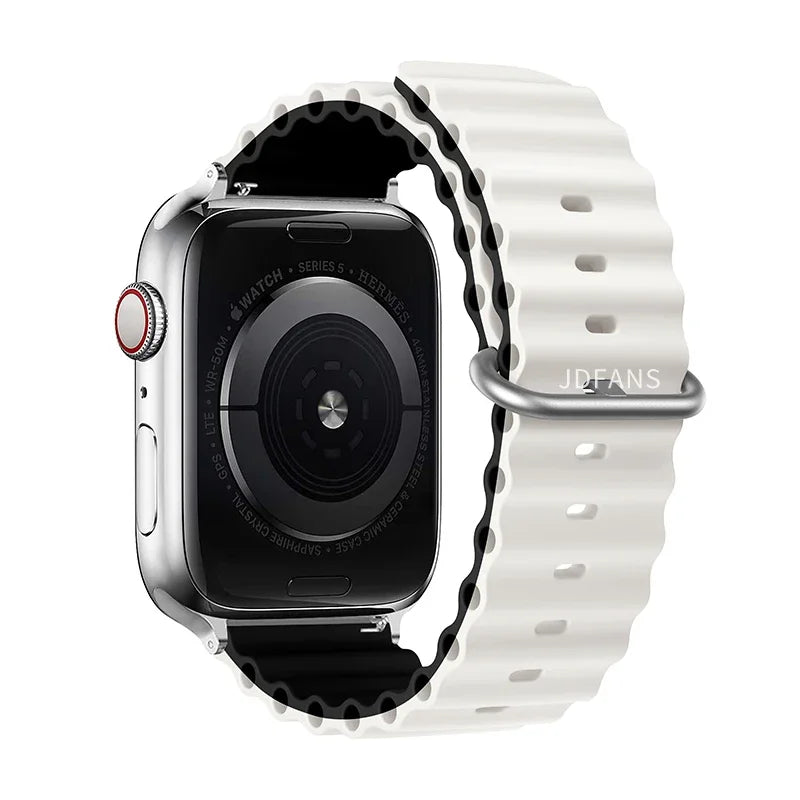 Ocean strap For Apple Watch Ultra 2 Band 49mm 10 9 8 7 45mm 41mm Silicone Bracelet Wristband iWatch 6 5 4 3 SE 44mm 40 42mm band