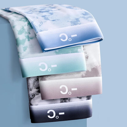 4pcs Boxer Shorts Men's Ice Silk Underwear Cool Underpants Breathable Sexy Thin Panties U Convex Lingerie Wholesale Lots L-6XL