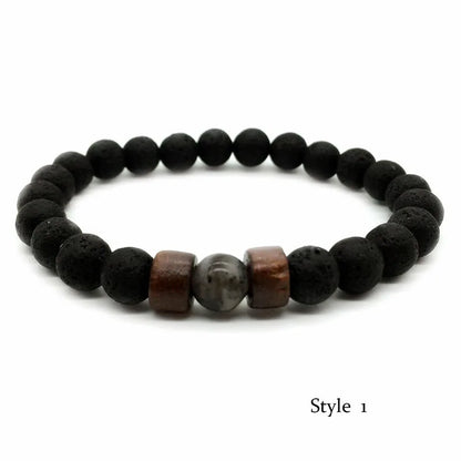 8mm Volcanic Stone Bracelet for Men