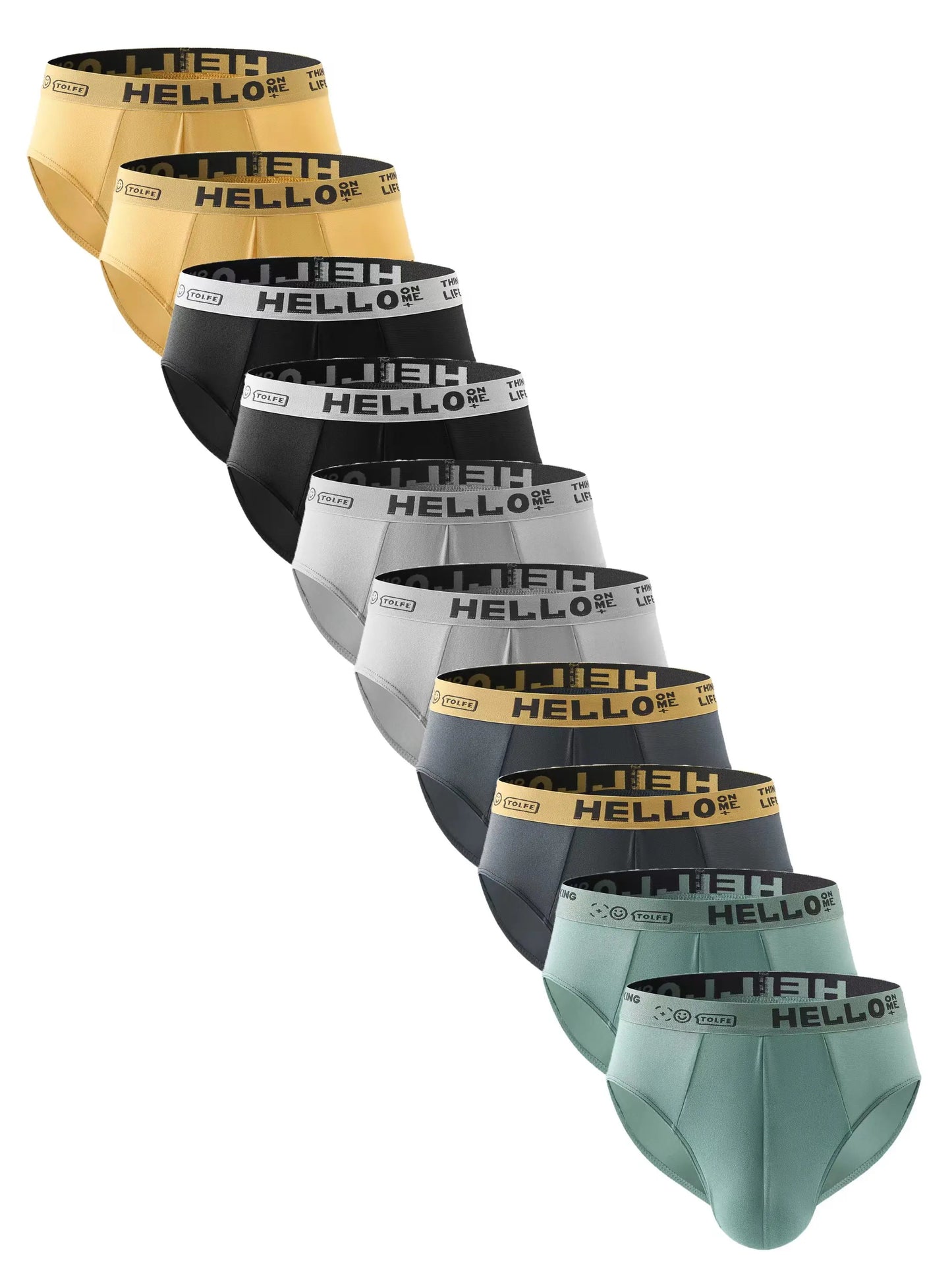 10Pcs Men's Boxer And Briefs Fashion Underwear High Stretch Boxer And briefs Shorts Breathable Soft Men's Shorts Comfortable