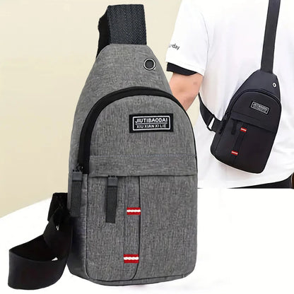 Neutral style, adjustable front pocket for both men and women, single shoulder Oxford cloth pocket bag