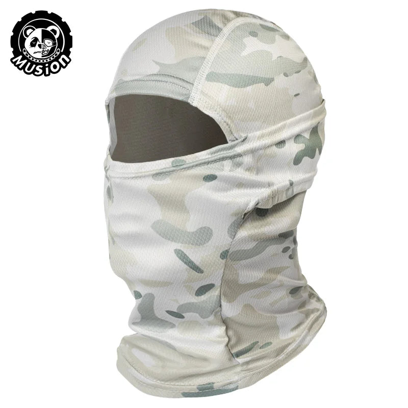 MusionTactical Balaclava Full Face Mask Quick-dryHiking Cycling Camping Hunting AirsoftHood Cap Bike Head Cover Summer Men Women