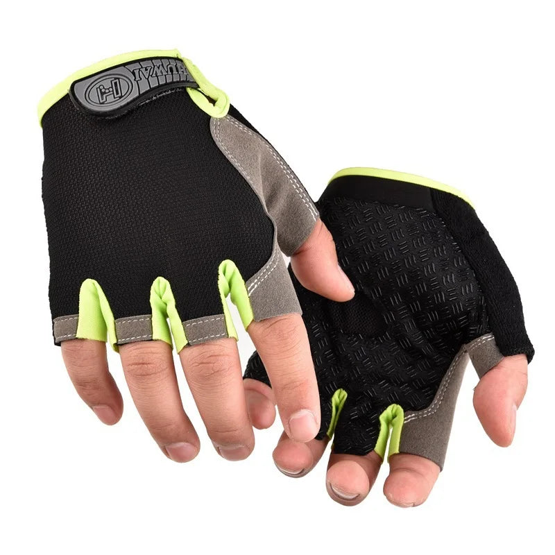 Half-finger Fitness Gloves Unisex Silicone Non-slip Sports Glove Outdoor Cycling Gloves Fitness Training Camping Equipment
