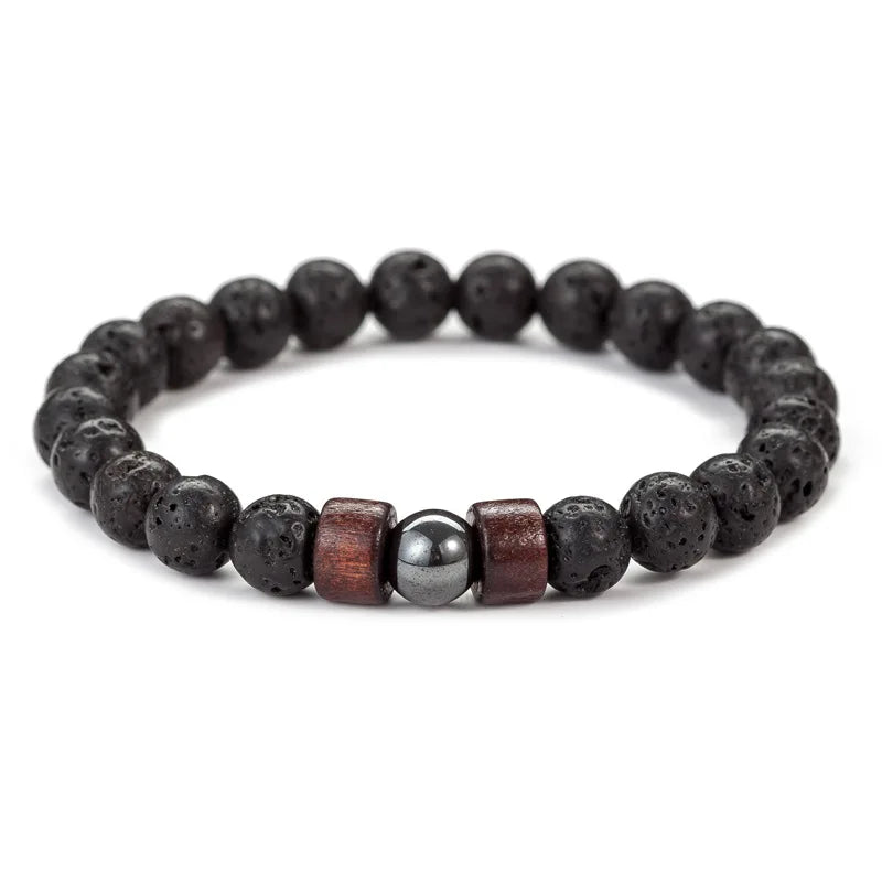 8mm Volcanic Stone Bracelet for Men