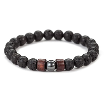 8mm Volcanic Stone Bracelet for Men