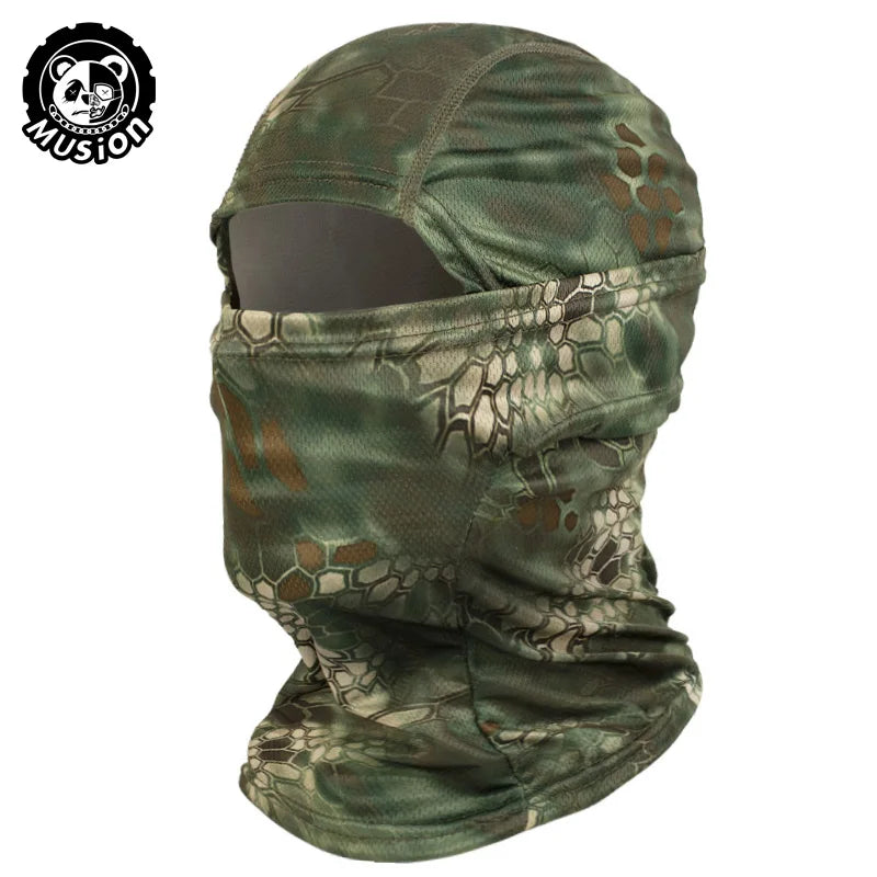 MusionTactical Balaclava Full Face Mask Quick-dryHiking Cycling Camping Hunting AirsoftHood Cap Bike Head Cover Summer Men Women
