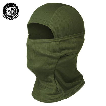 MusionTactical Balaclava Full Face Mask Quick-dryHiking Cycling Camping Hunting AirsoftHood Cap Bike Head Cover Summer Men Women