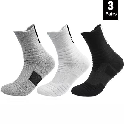 1/3 Pairs Anti-slip Football Socks Men Cotton Sock Short Long Tube Soccer Basketball Sport Socks Breathable Deodorous Sock 39-45