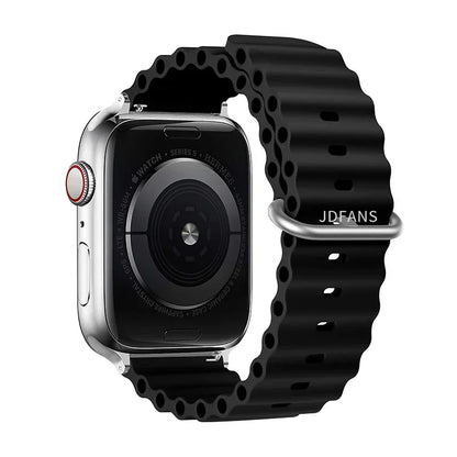 Ocean strap For Apple Watch Ultra 2 Band 49mm 10 9 8 7 45mm 41mm Silicone Bracelet Wristband iWatch 6 5 4 3 SE 44mm 40 42mm band