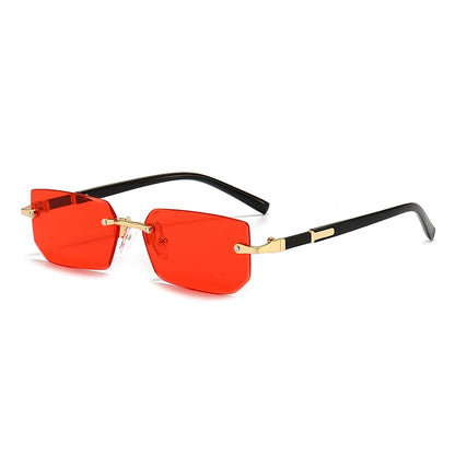 Rimless Rectangle Sunglasses For Male