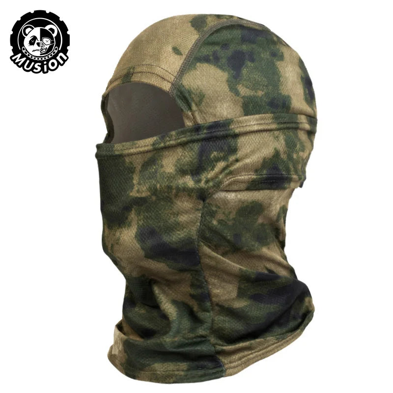 MusionTactical Balaclava Full Face Mask Quick-dryHiking Cycling Camping Hunting AirsoftHood Cap Bike Head Cover Summer Men Women