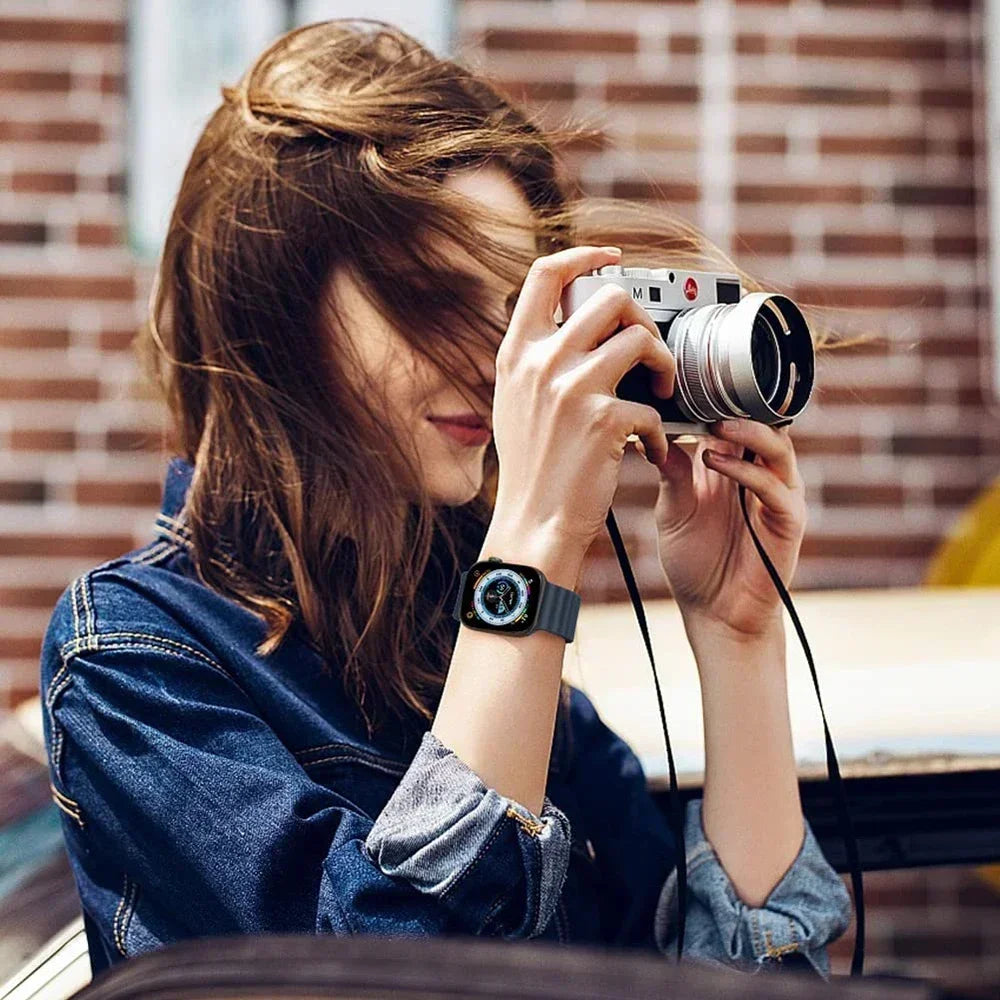 Ocean strap For Apple Watch Ultra 2 Band 49mm 10 9 8 7 45mm 41mm Silicone Bracelet Wristband iWatch 6 5 4 3 SE 44mm 40 42mm band