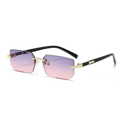 Rimless Rectangle Sunglasses For Male