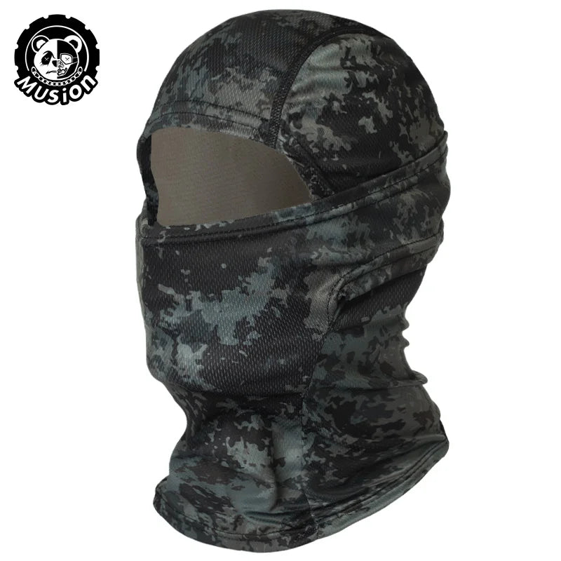 MusionTactical Balaclava Full Face Mask Quick-dryHiking Cycling Camping Hunting AirsoftHood Cap Bike Head Cover Summer Men Women