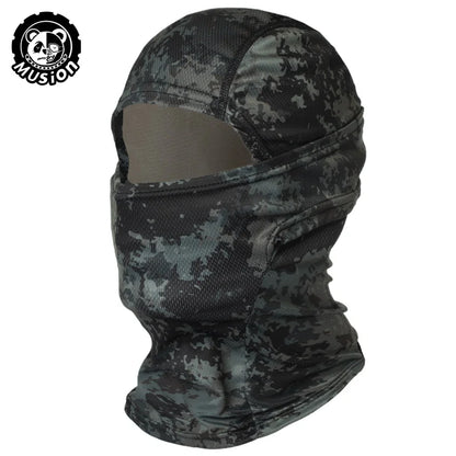 MusionTactical Balaclava Full Face Mask Quick-dryHiking Cycling Camping Hunting AirsoftHood Cap Bike Head Cover Summer Men Women