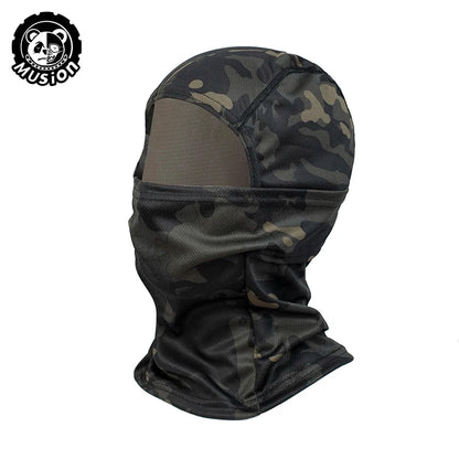 MusionTactical Balaclava Full Face Mask Quick-dryHiking Cycling Camping Hunting AirsoftHood Cap Bike Head Cover Summer Men Women