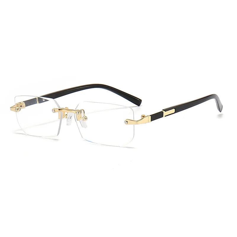 Rimless Rectangle Sunglasses For Male