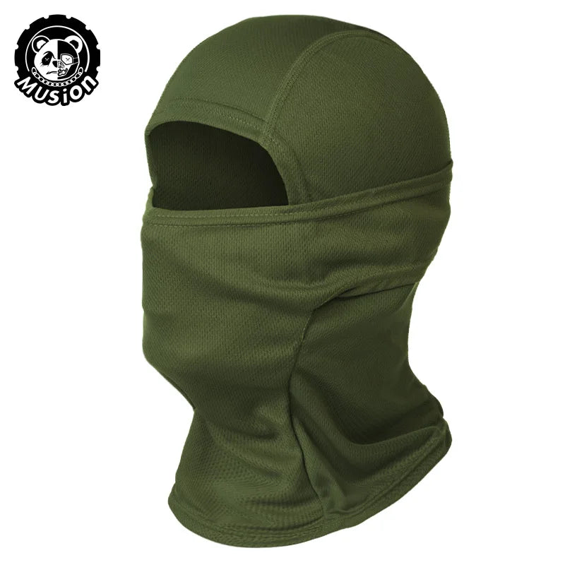 MusionTactical Balaclava Full Face Mask Quick-dryHiking Cycling Camping Hunting AirsoftHood Cap Bike Head Cover Summer Men Women
