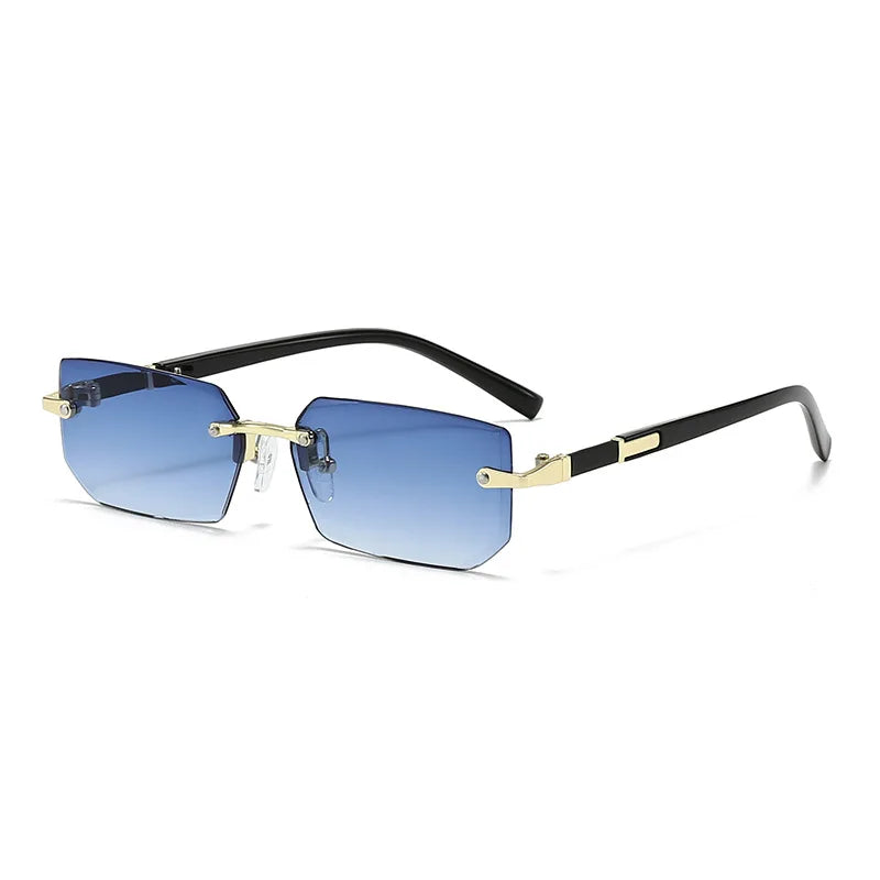 Rimless Rectangle Sunglasses For Male
